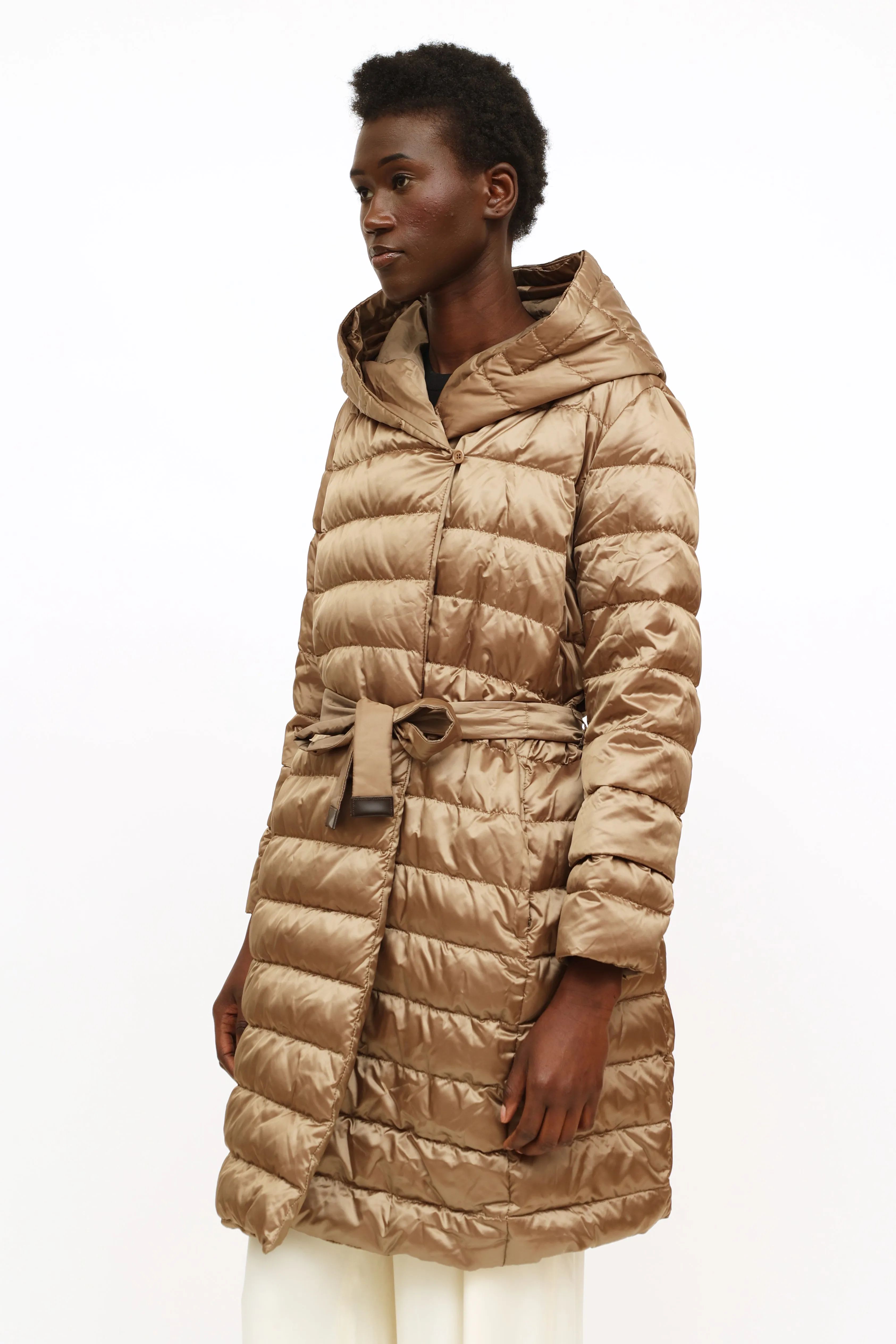 Tan Reversible Puffer Coat