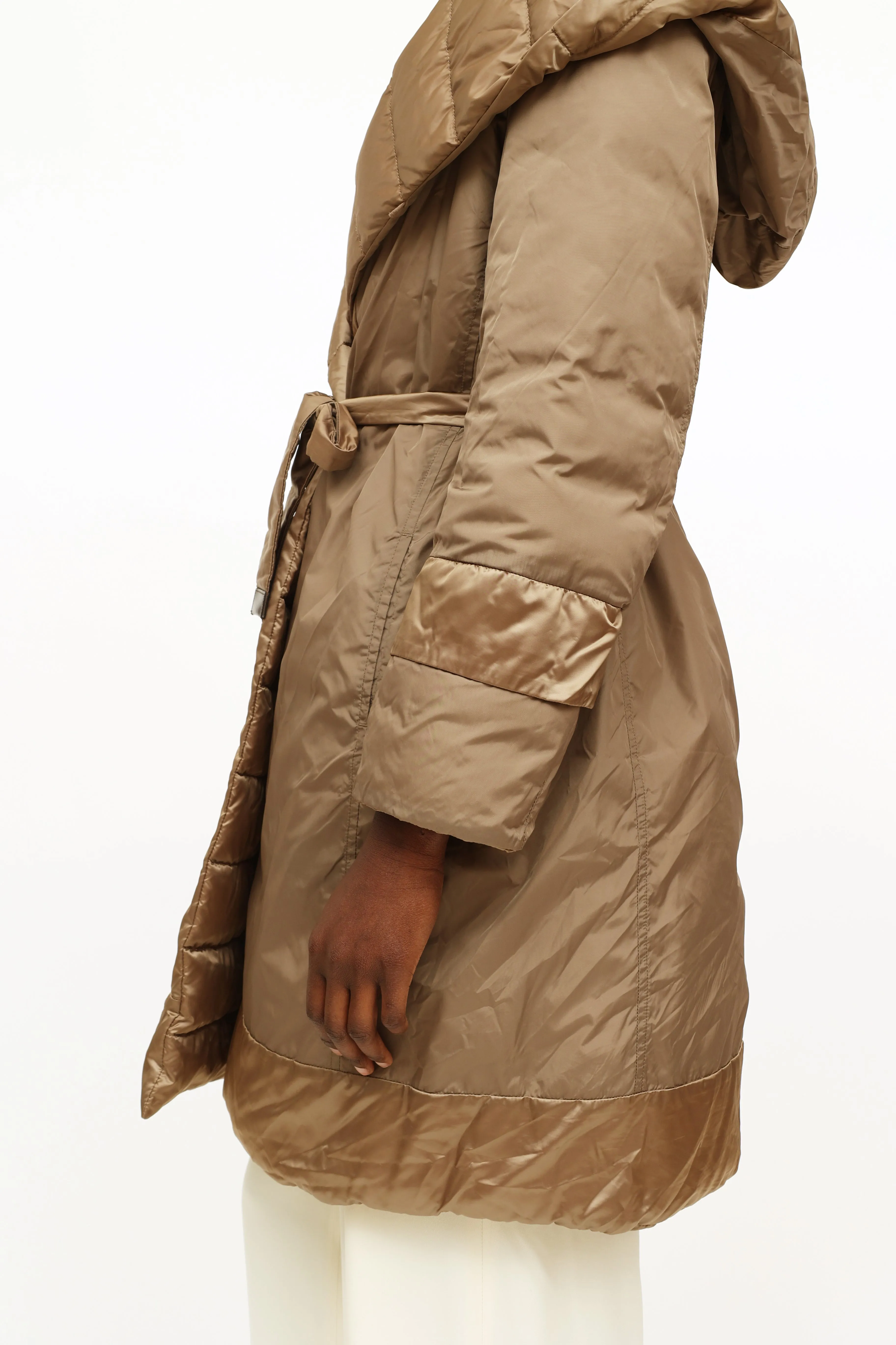 Tan Reversible Puffer Coat