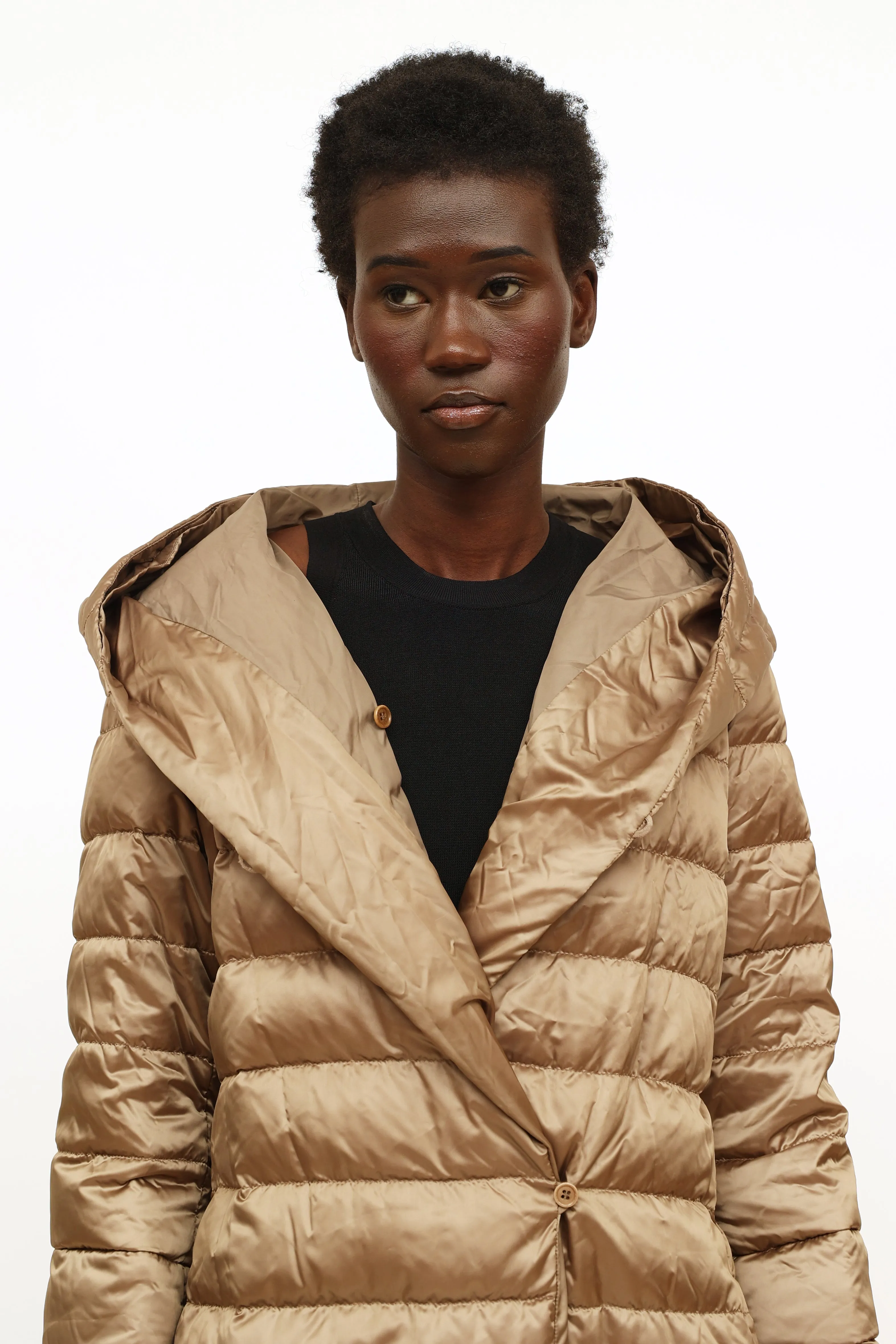 Tan Reversible Puffer Coat