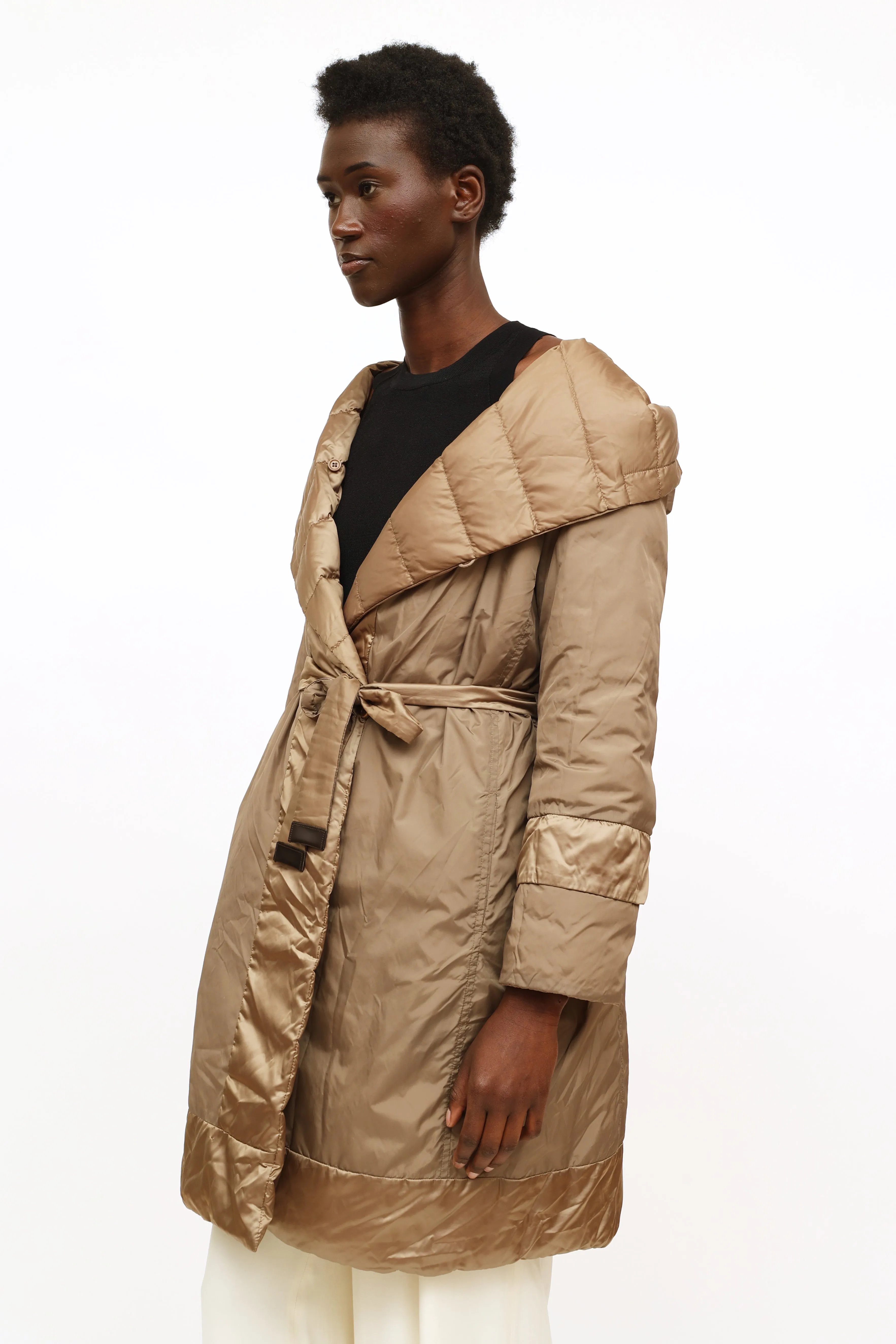 Tan Reversible Puffer Coat