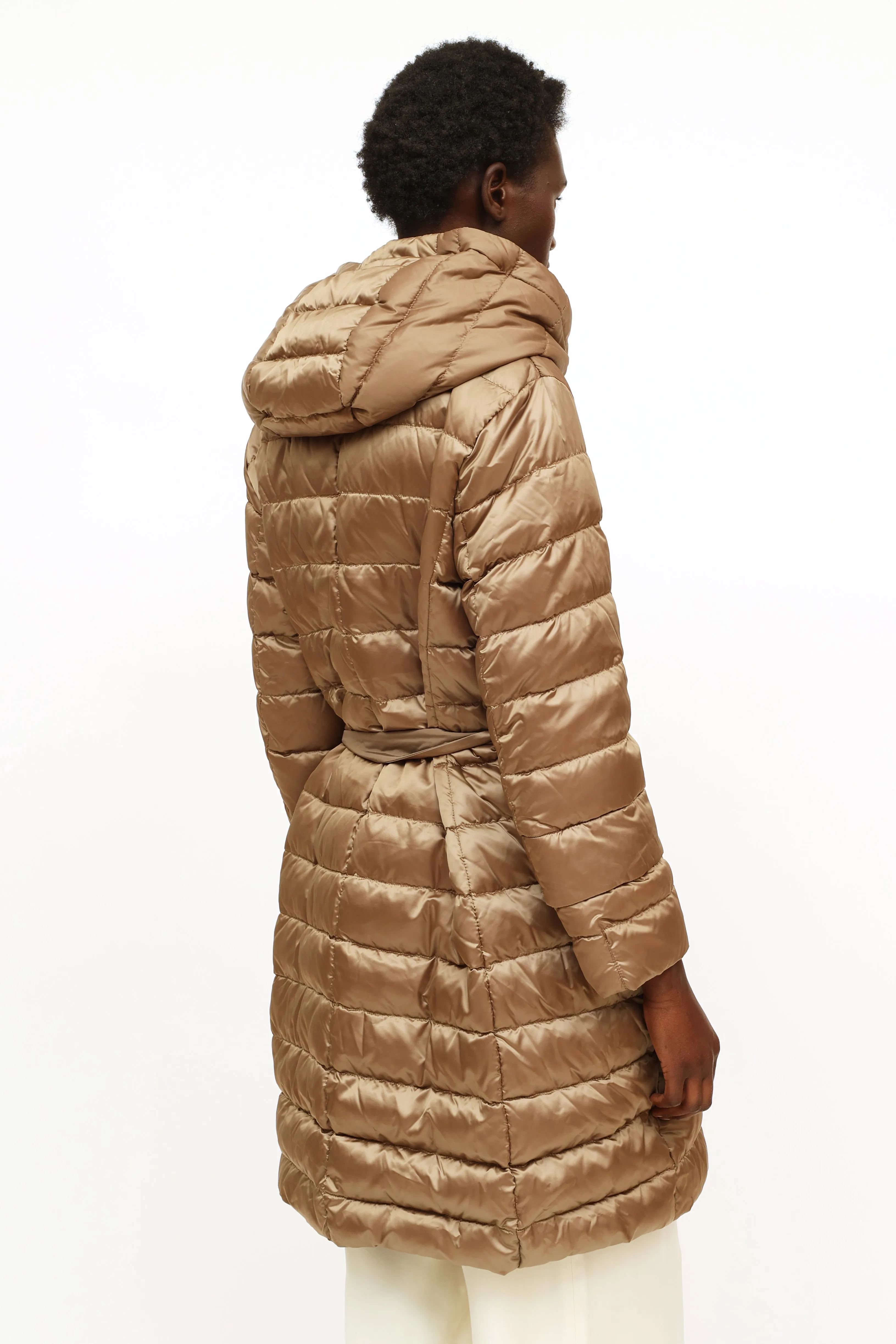 Tan Reversible Puffer Coat