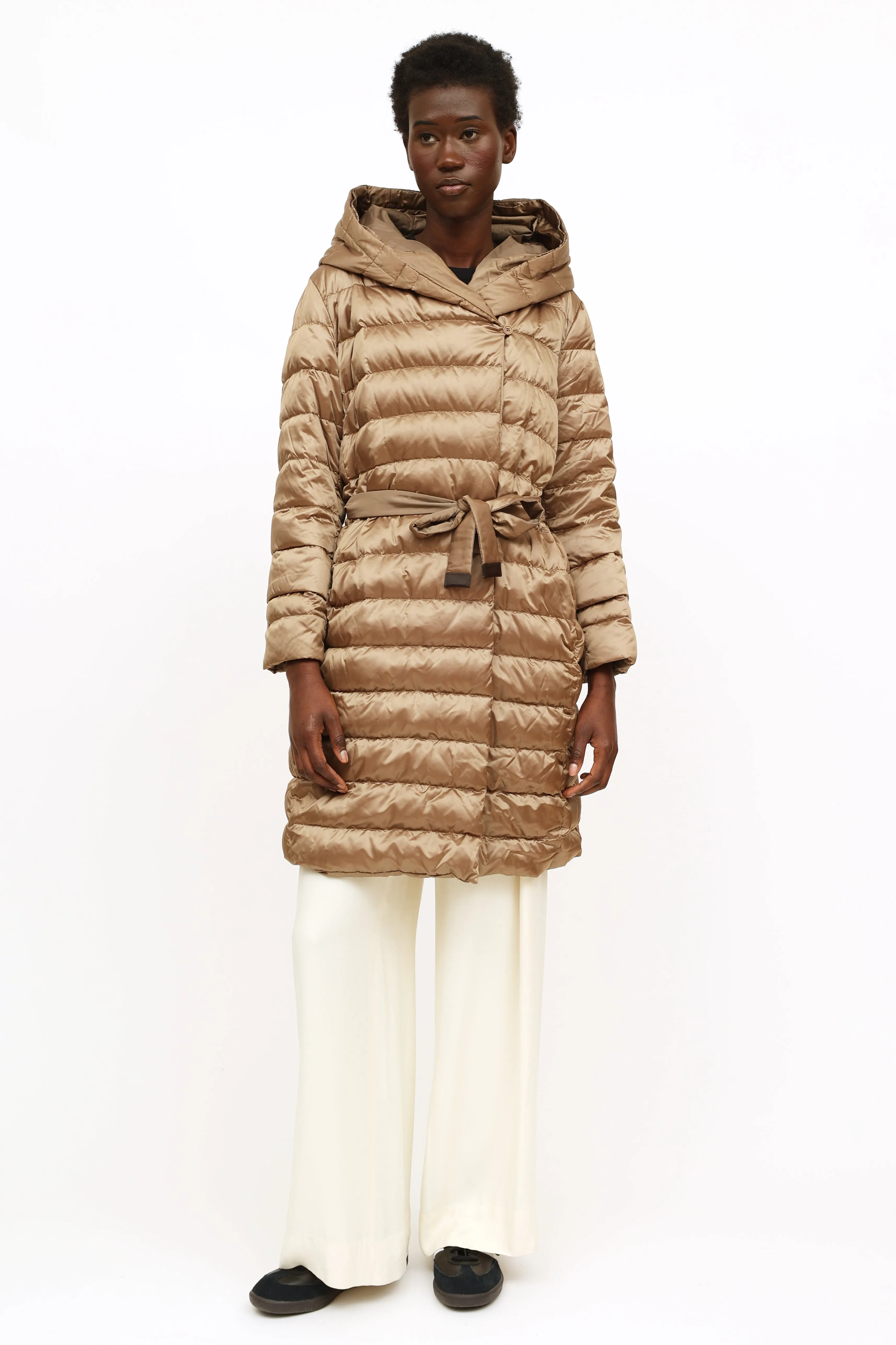 Tan Reversible Puffer Coat