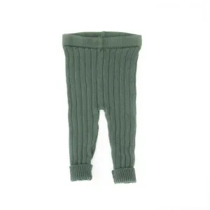 Tun Tun (Peru) - Pima Cotton Knit Leggings - Forest Green