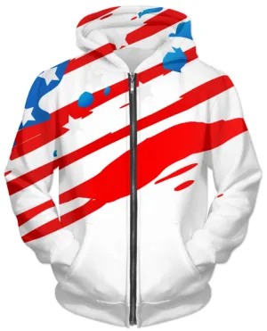 US Flag UNISEX ZIP HOODIE