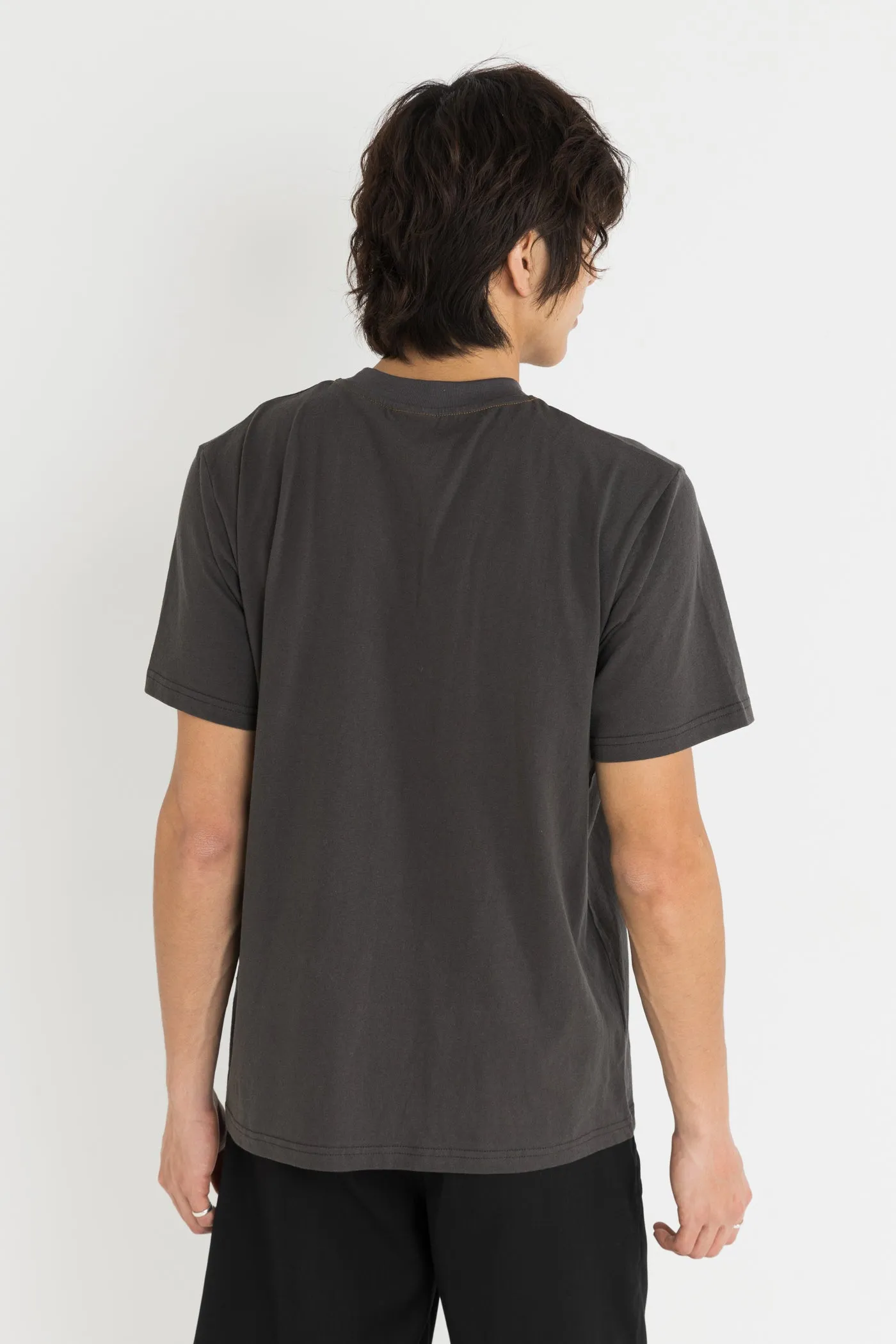 Woven Vintage Ss T-Shirt Vintage Black