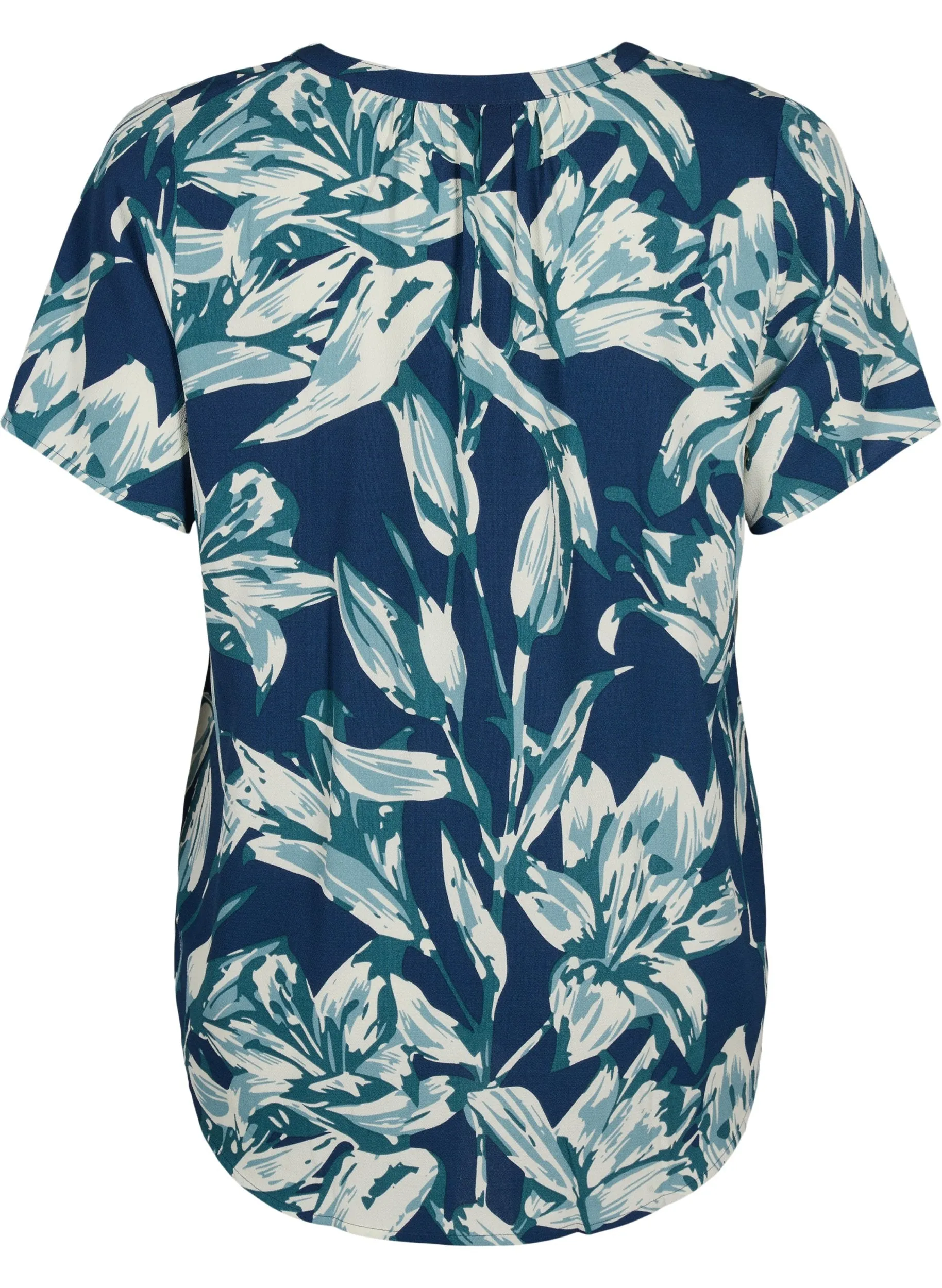 Zizzi Anni Blouse in Lily Print